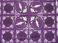 画像3: Grateful Dead Bandana "Rose"　Purple　55cm x 55cm (3)