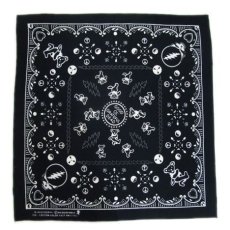 画像1: Grateful Dead Bandana "Bear"　Black　55cm x 55cm (1)