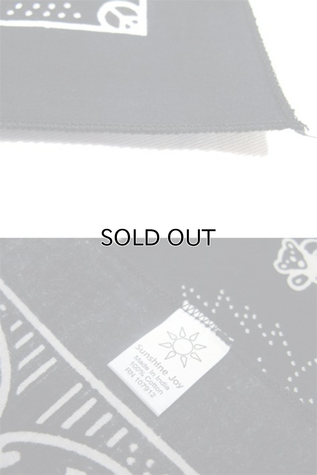 画像3: Grateful Dead Bandana "Bear"　Black　55cm x 55cm (3)