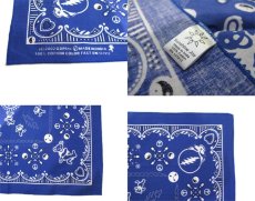 画像3: Grateful Dead Bandana "Bear"　Blue　55cm x 55cm (3)