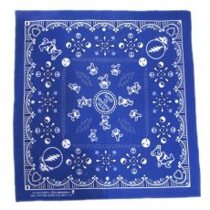 画像1: Grateful Dead Bandana "Bear"　Blue　55cm x 55cm (1)