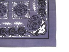 画像4: Grateful Dead Bandana "Rose"　Grey　55cm x 55cm (4)