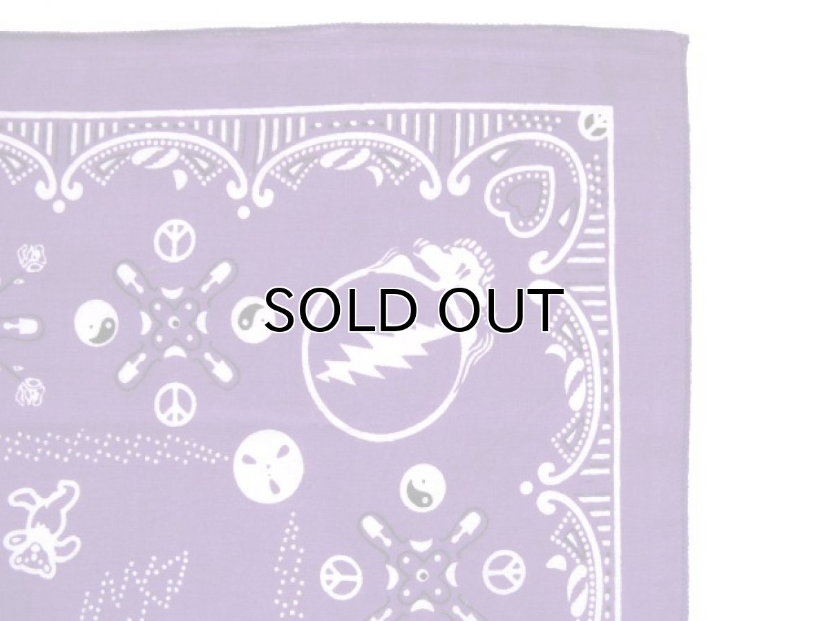 画像5: Grateful Dead Bandana "Bear"　Purple　55cm x 55cm (5)