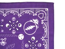 画像5: Grateful Dead Bandana "Bear"　Purple　55cm x 55cm (5)