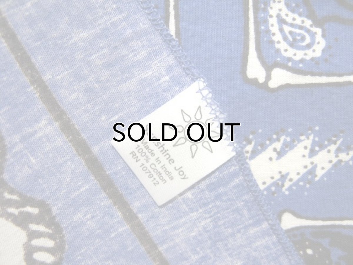 画像5: Grateful Dead Bandana "Rose"　Blue　55cm x 55cm (5)