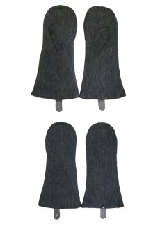 画像2: OLD Salt and Pepper Cotton Mittens　Dead Stock　 (2)