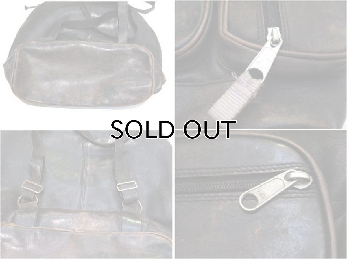 画像4: ~1980's "Wolf Leather" Leather Design Back Pack　Dark Brown (4)