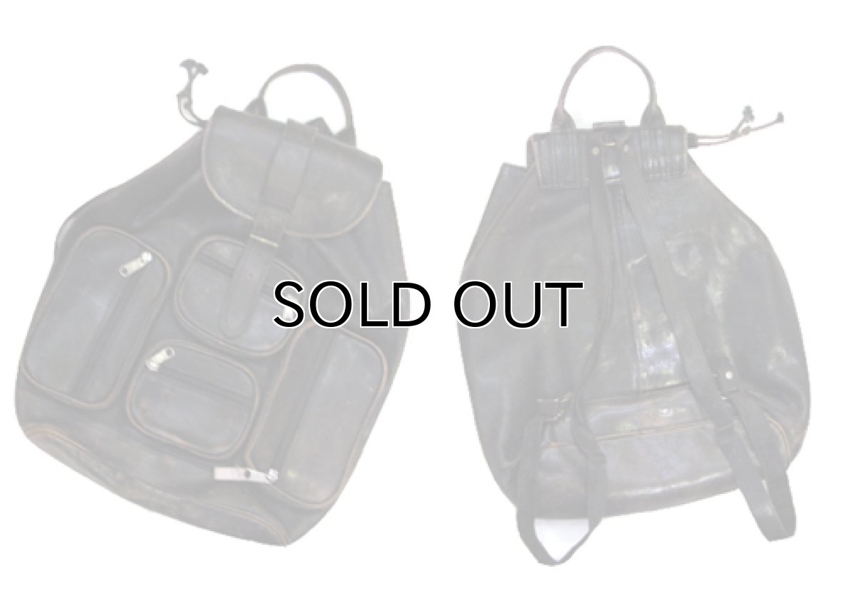 画像2: ~1980's "Wolf Leather" Leather Design Back Pack　Dark Brown (2)