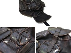 画像3: ~1980's "Wolf Leather" Leather Design Back Pack　Dark Brown (3)