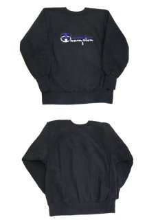 画像4: 1990's Champion Reverse Weave Sweat "Logo"　BLACK　size M - L (表記 L) (4)