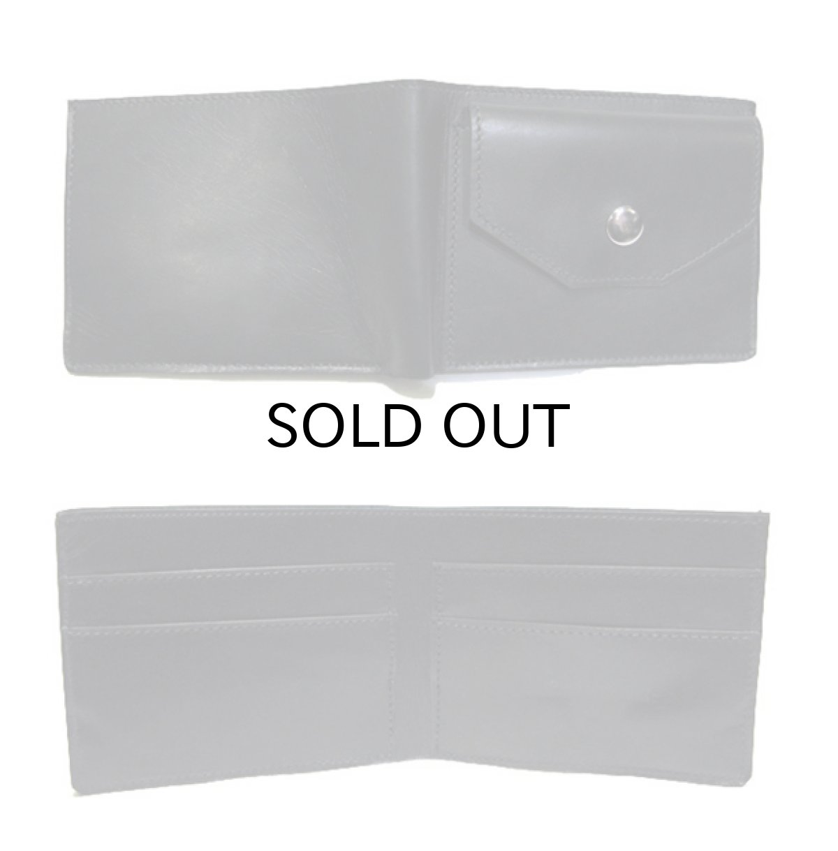 画像3: "JUTTA NEUMANN" Leather Wallet with Change Purse  color : Black / Emerald 二つ折り財布 (3)