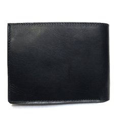 画像2: "JUTTA NEUMANN" Leather Wallet with Change Purse  color : Black / Emerald 二つ折り財布 (2)