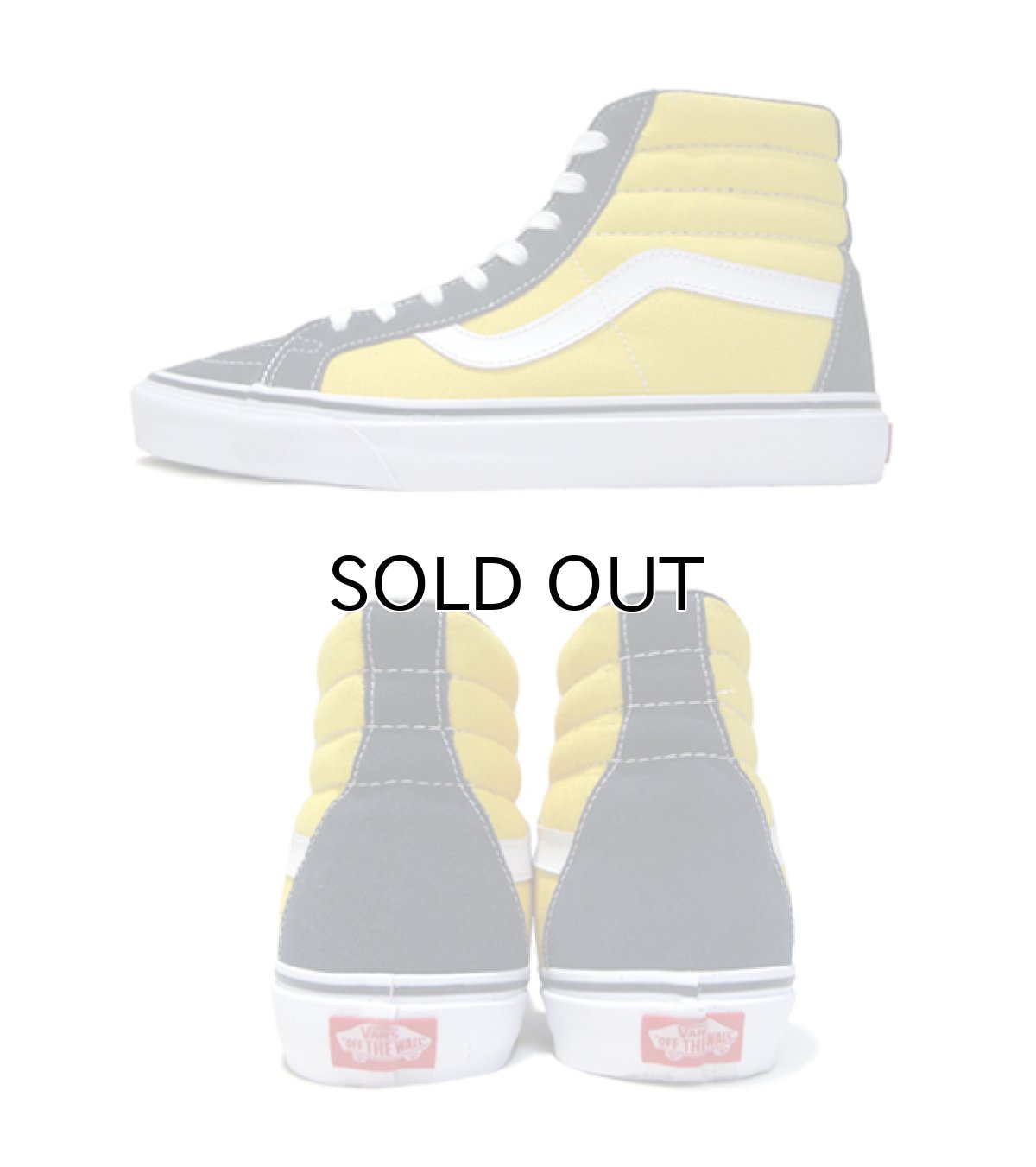画像2: NEW VANS "Hi-Top" Suede / Canvas Sneaker Yellow / Navy size US 10 (2)