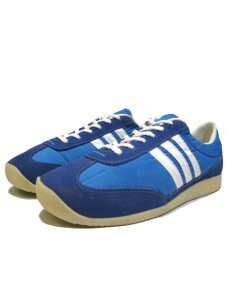 画像1: 1980's USA Nylon x Suede Running Shoes　BLUE　size  9 (27 cm) (1)