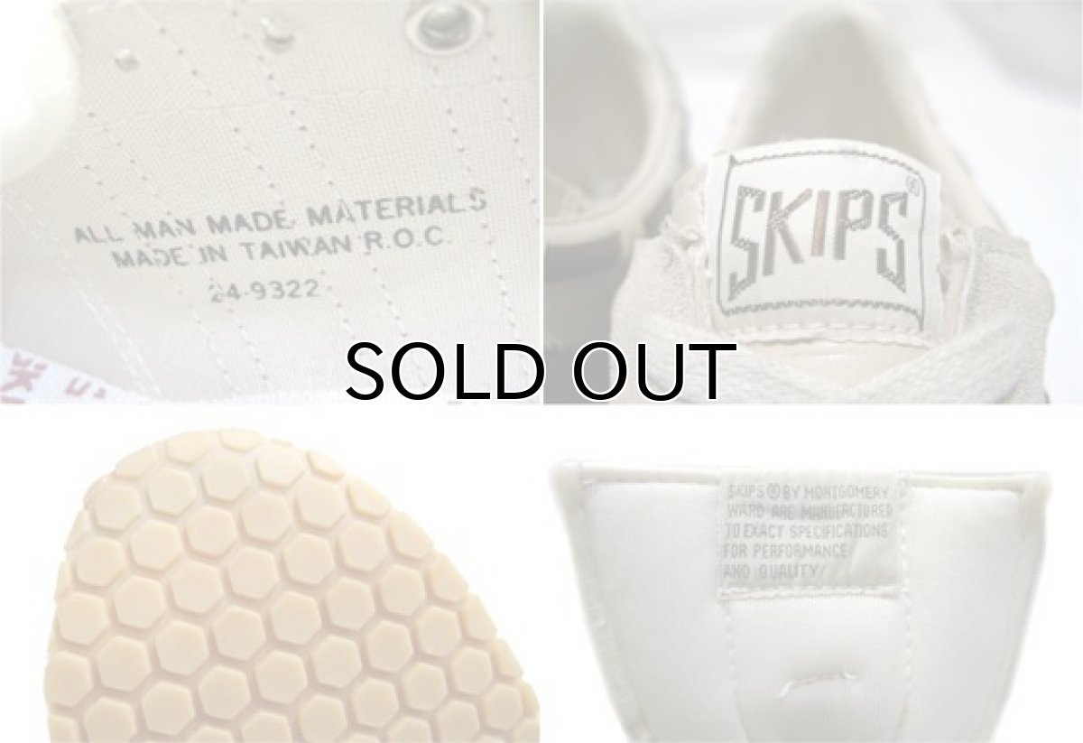 画像4: 1980's "SKIPS by Montgomery Ward" Low-Cut Sneaker Dead Stock made in TAIWAN Beige / Red Brown size 10.5 (28.5 cm) (4)