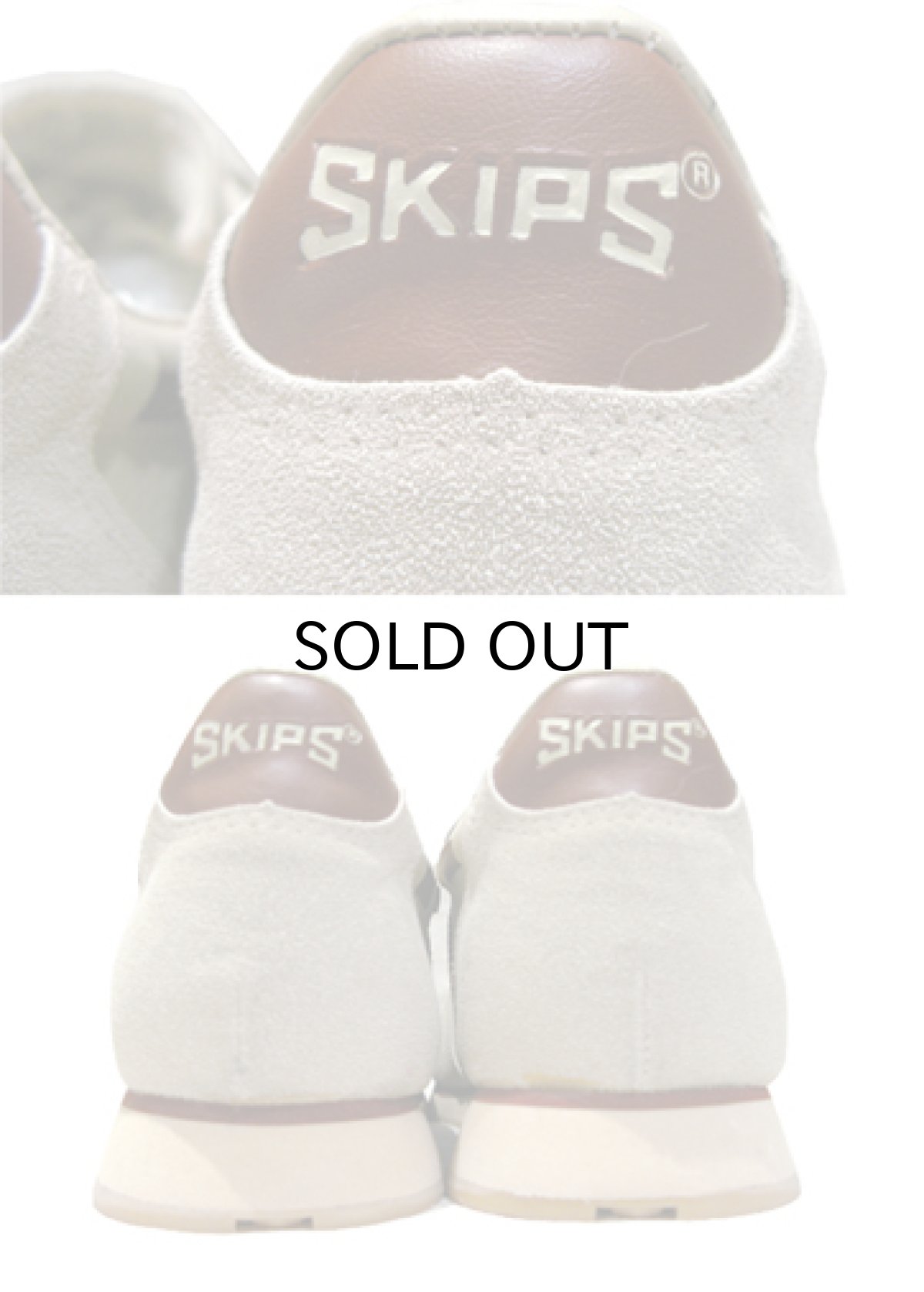 画像3: 1980's "SKIPS by Montgomery Ward" Low-Cut Sneaker Dead Stock made in TAIWAN Beige / Red Brown size 10.5 (28.5 cm) (3)