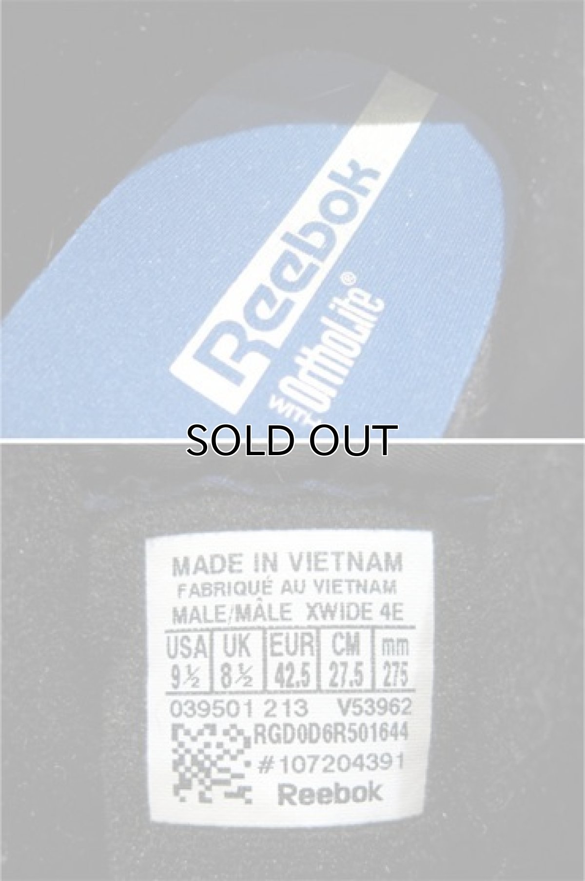 画像4: "Reebok" Leather Sneaker　BLACK　size 9.5 (27.5 cm) (4)