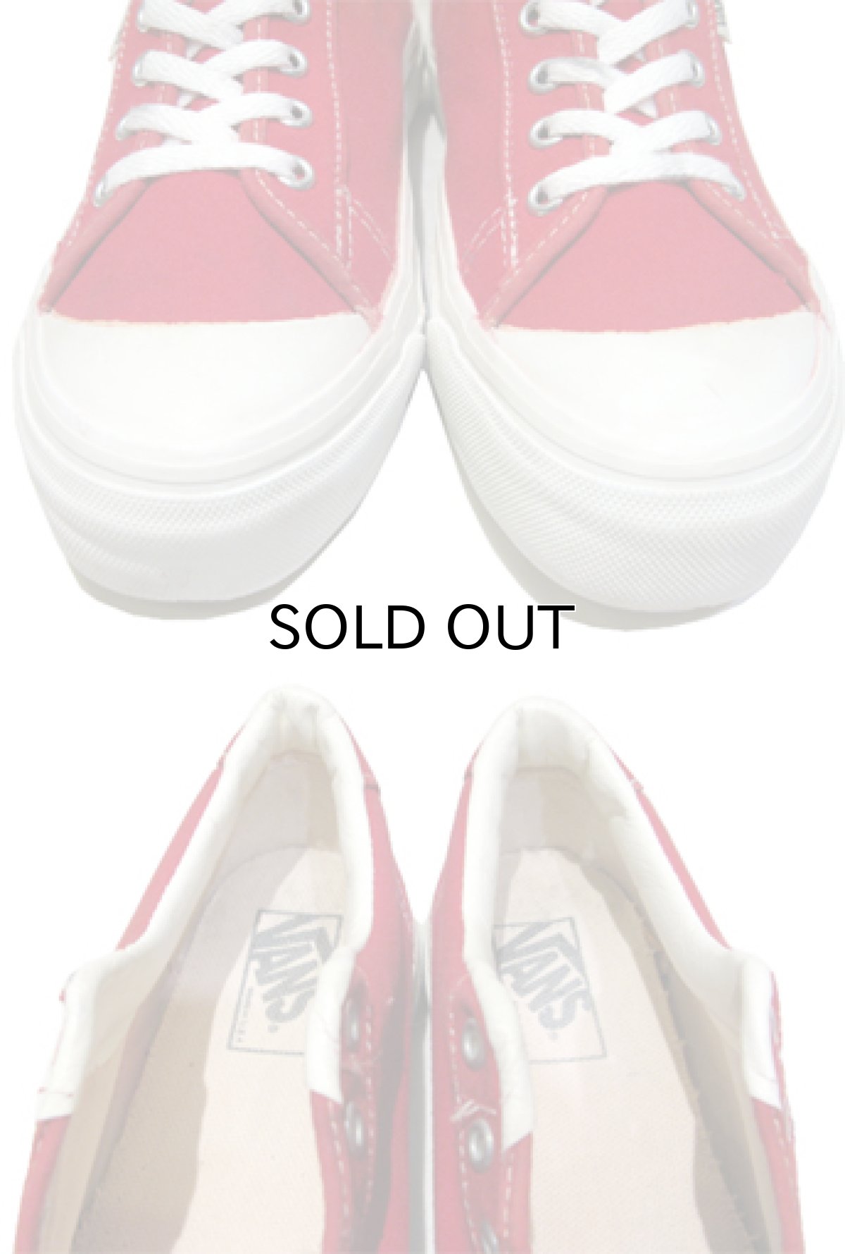 画像3: 1990's VANS "Harf Moon" Canvas Sneaker -made in USA- Red / White size w 9 (26 cm) (3)