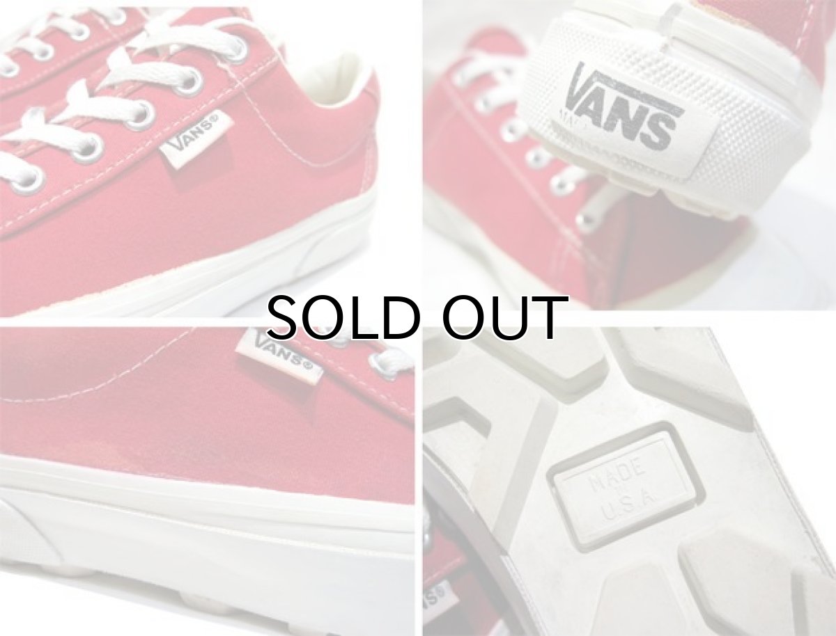 画像5: 1990's VANS "Harf Moon" Canvas Sneaker -made in USA- Red / White size w 9 (26 cm) (5)