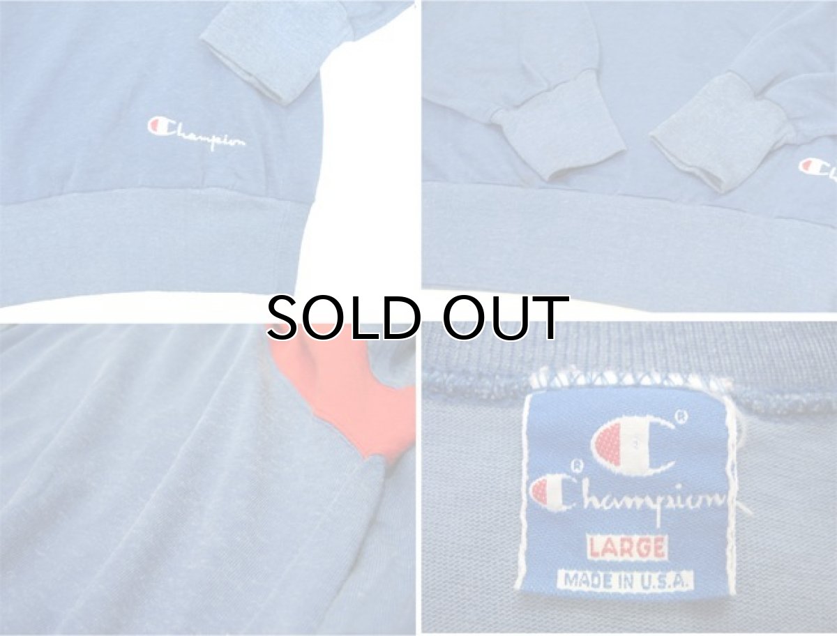 画像4: 1990's Champion L/S Jersey Shirts -made in USA-　Blue / Red / White　size M - L (表記 L) (4)