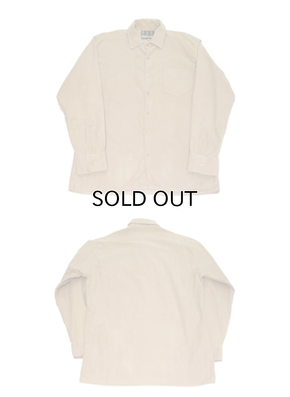 画像5: "BARBOUR" Chamois Cross L/S Shirts -made in ENGLAND- BEIGE size S - M (表記 M) (5)