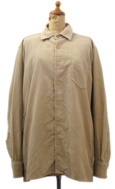 画像1: "BARBOUR" Chamois Cross L/S Shirts -made in ENGLAND-　BEIGE　size S - M (表記 M) (1)