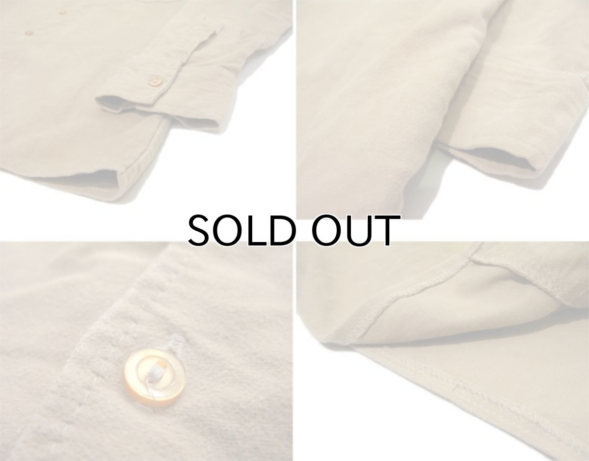 画像4: "BARBOUR" Chamois Cross L/S Shirts -made in ENGLAND- BEIGE size S - M (表記 M) (4)