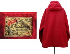 画像2: 1950-60's Daxbak "Mohawk" Hooded Hunting Zip Up Jacket　RED　size L (表記 不明) (2)