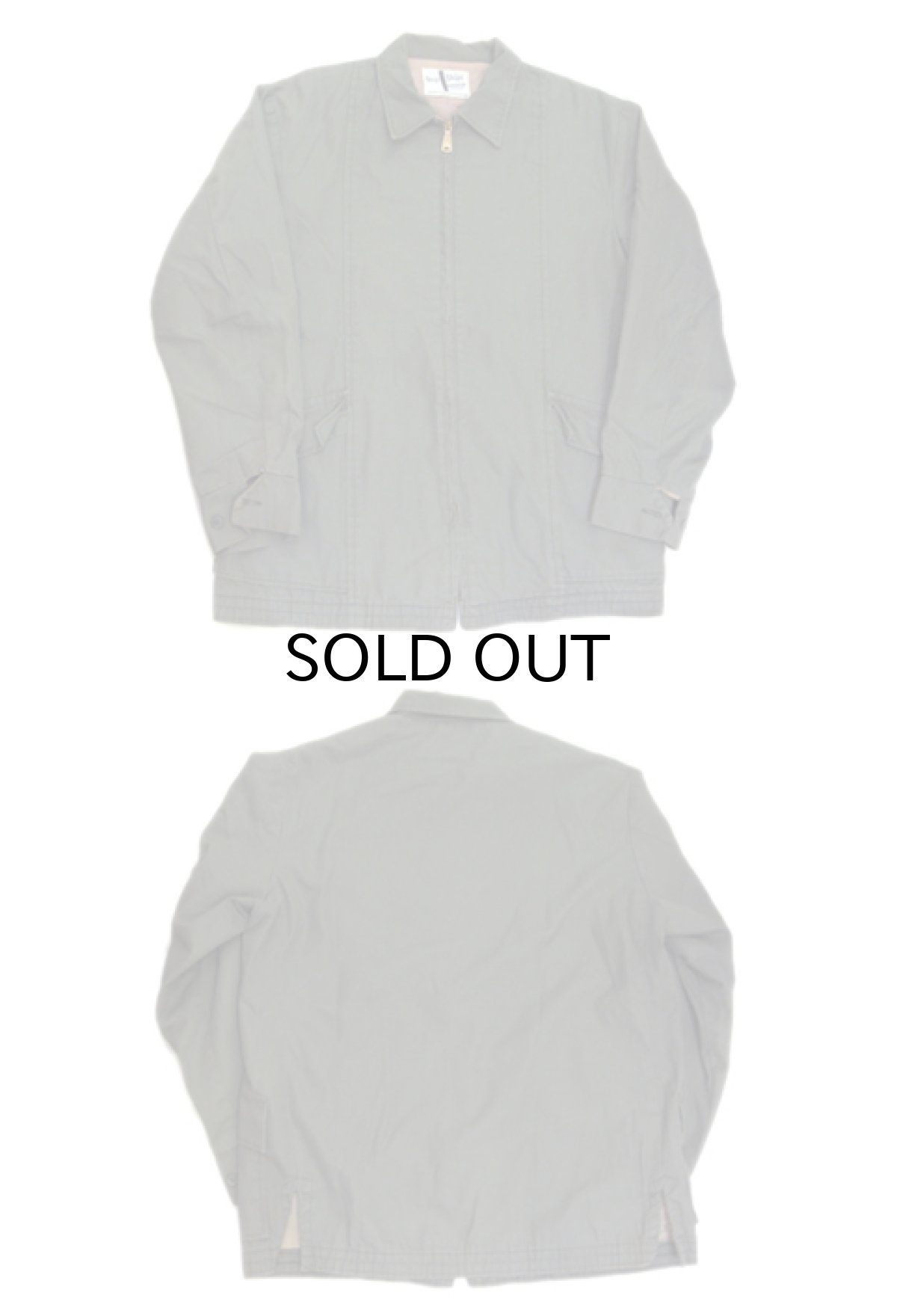 画像4: 1960's "Onyx Stripe by GOTHAM" Zip Up Cotton Jacket　OLIVE　size M - L (表記 不明) (4)