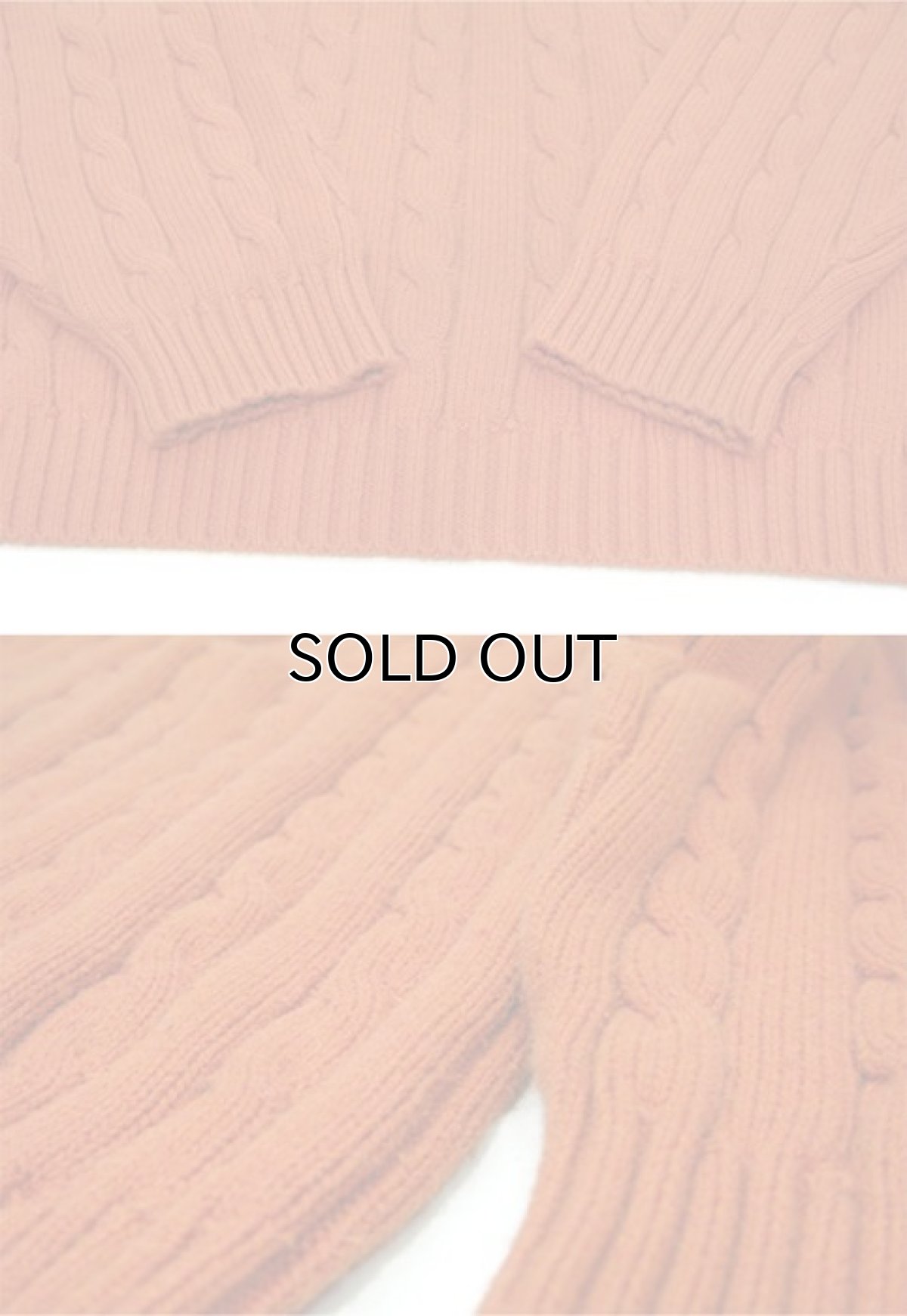 画像4: "L.L. Bean" Cotton Cable Sweater　Orange　size L-XL (表記 XL) (4)