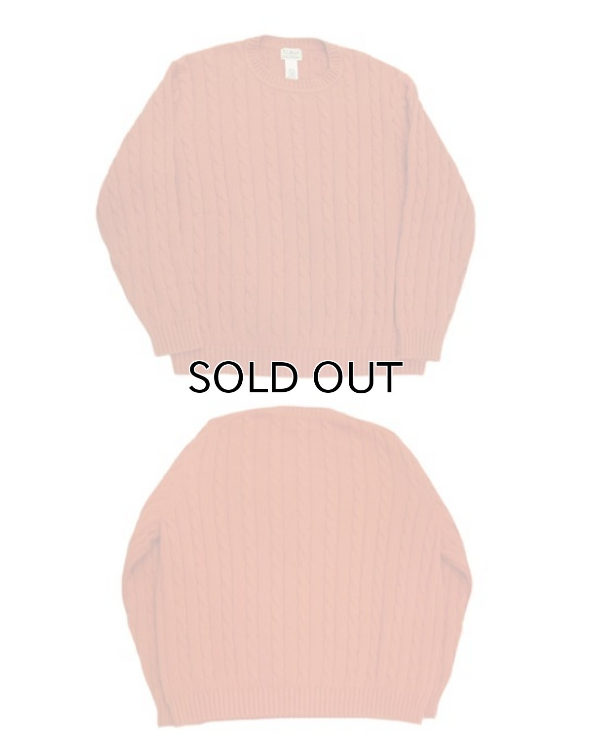 画像5: "L.L. Bean" Cotton Cable Sweater　Orange　size L-XL (表記 XL) (5)