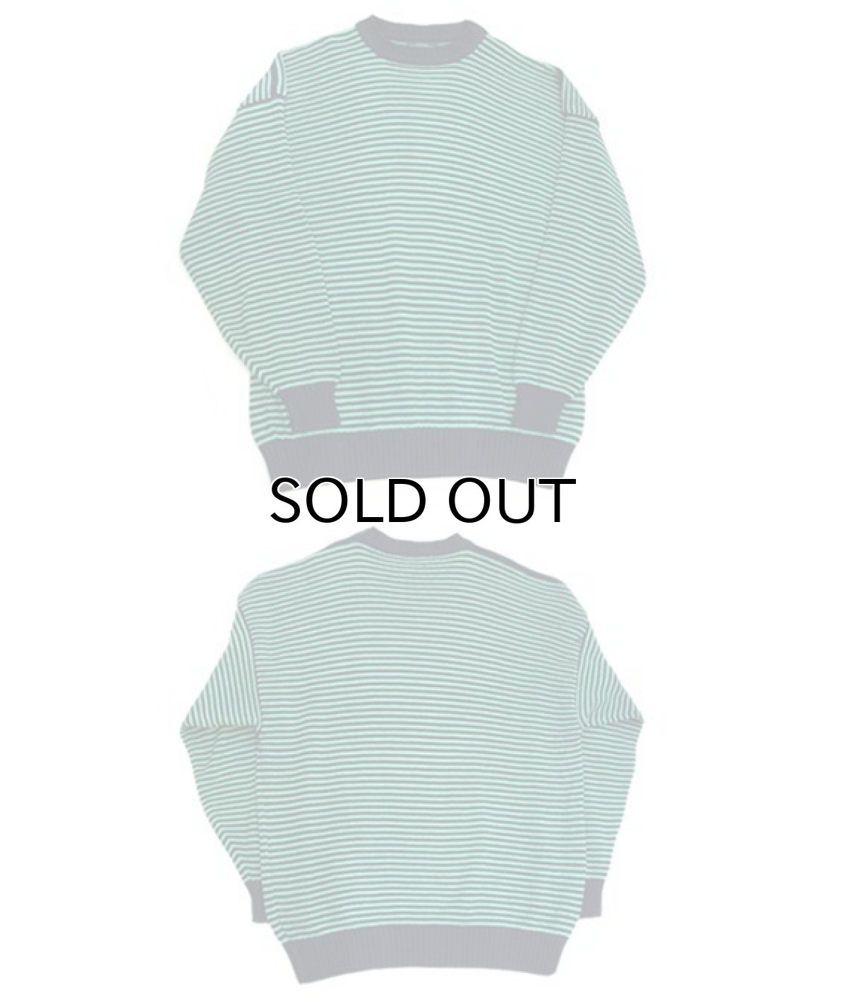 画像4: 1990's "LANDS' END" Pullover Cotton Sweater  made in U.S.A.　Green / Navy　size L-XL (表記 L) (4)