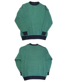 画像4: 1990's "LANDS' END" Pullover Cotton Sweater  made in U.S.A.　Green / Navy　size L-XL (表記 L) (4)
