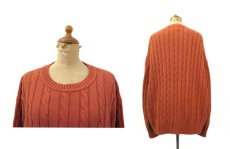 画像3: "L.L. Bean" Cotton Cable Sweater　Orange　size L-XL (表記 XL) (3)