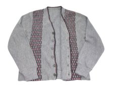 画像5: 1960's Design Acrylic Cardigan　Grey　size S -M 位 (表記 不明) (5)