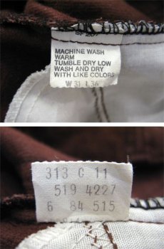 画像3: 1980's Levi's 519 Velour Straight Trousers　Red Brown　size w 31.5 inch (表記 w31 x L36) (3)