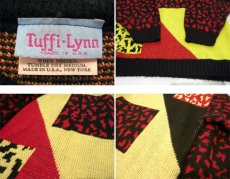 画像4: 1990's Tuffi-Lynn Design Acrylic Knit -made in U.S.A-　Yellow / Red / Black　size L (表記 不明) (4)