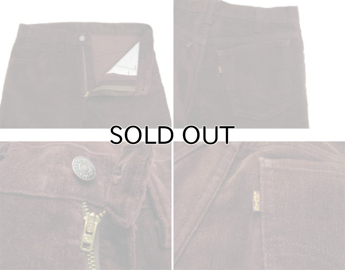 画像4: 1980's Levi's 519 Velour Straight Trousers Red Brown size w 31.5 inch (表記 w31 x L36) (4)