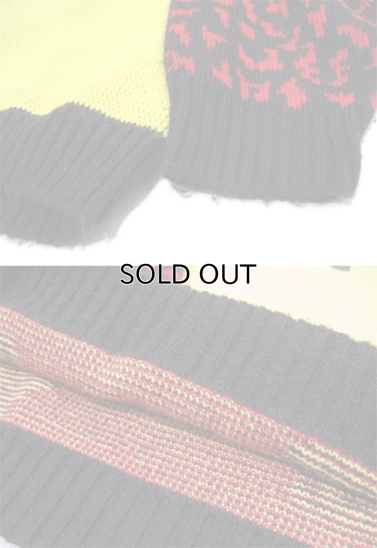 画像5: 1990's Tuffi-Lynn Design Acrylic Knit -made in U.S.A- Yellow / Red / Black size L (表記 不明) (5)