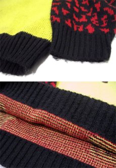 画像5: 1990's Tuffi-Lynn Design Acrylic Knit -made in U.S.A-　Yellow / Red / Black　size L (表記 不明) (5)