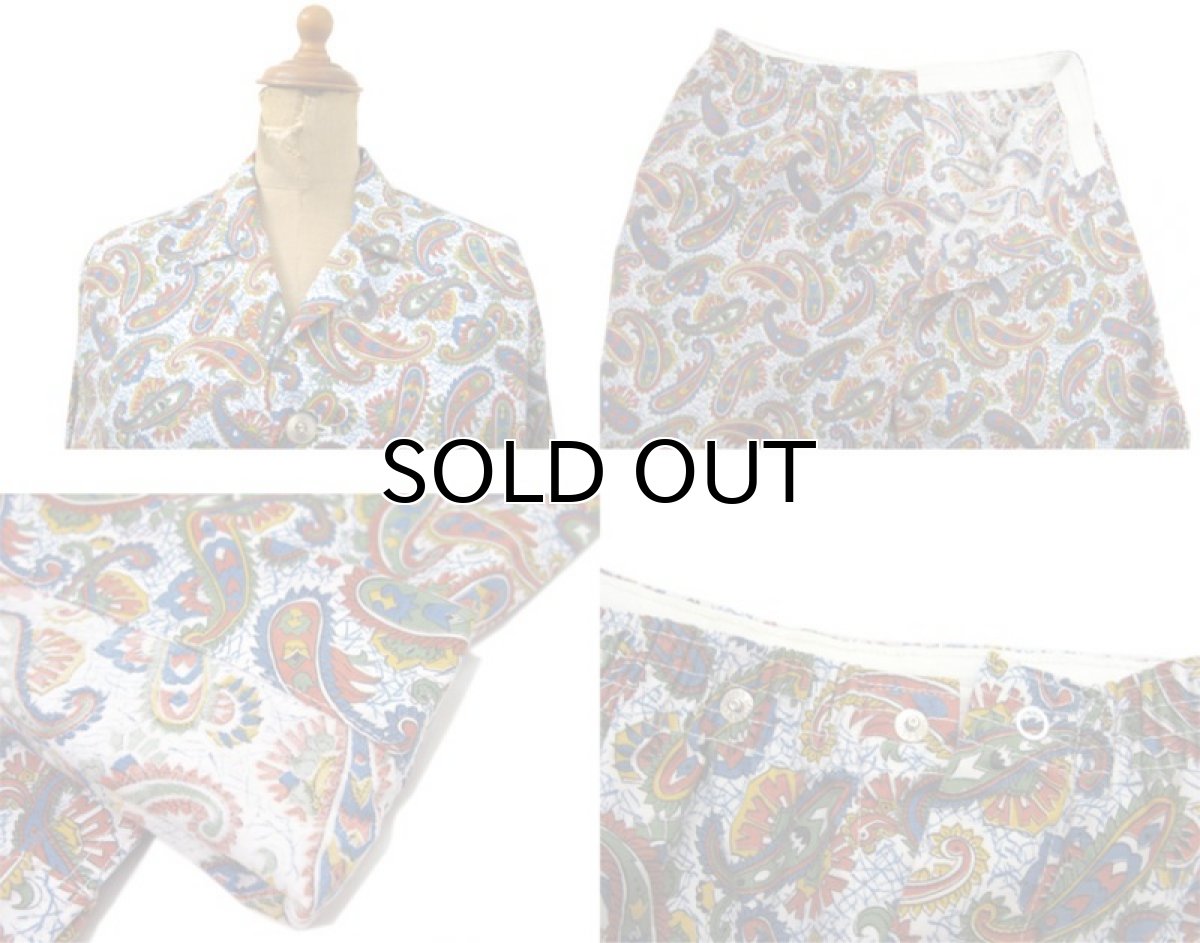 画像4: 1970's Sears Set Up Sleeping Shirts / Bottoms Dead stock - one washed size S (表記 S 34 - 36)) (4)