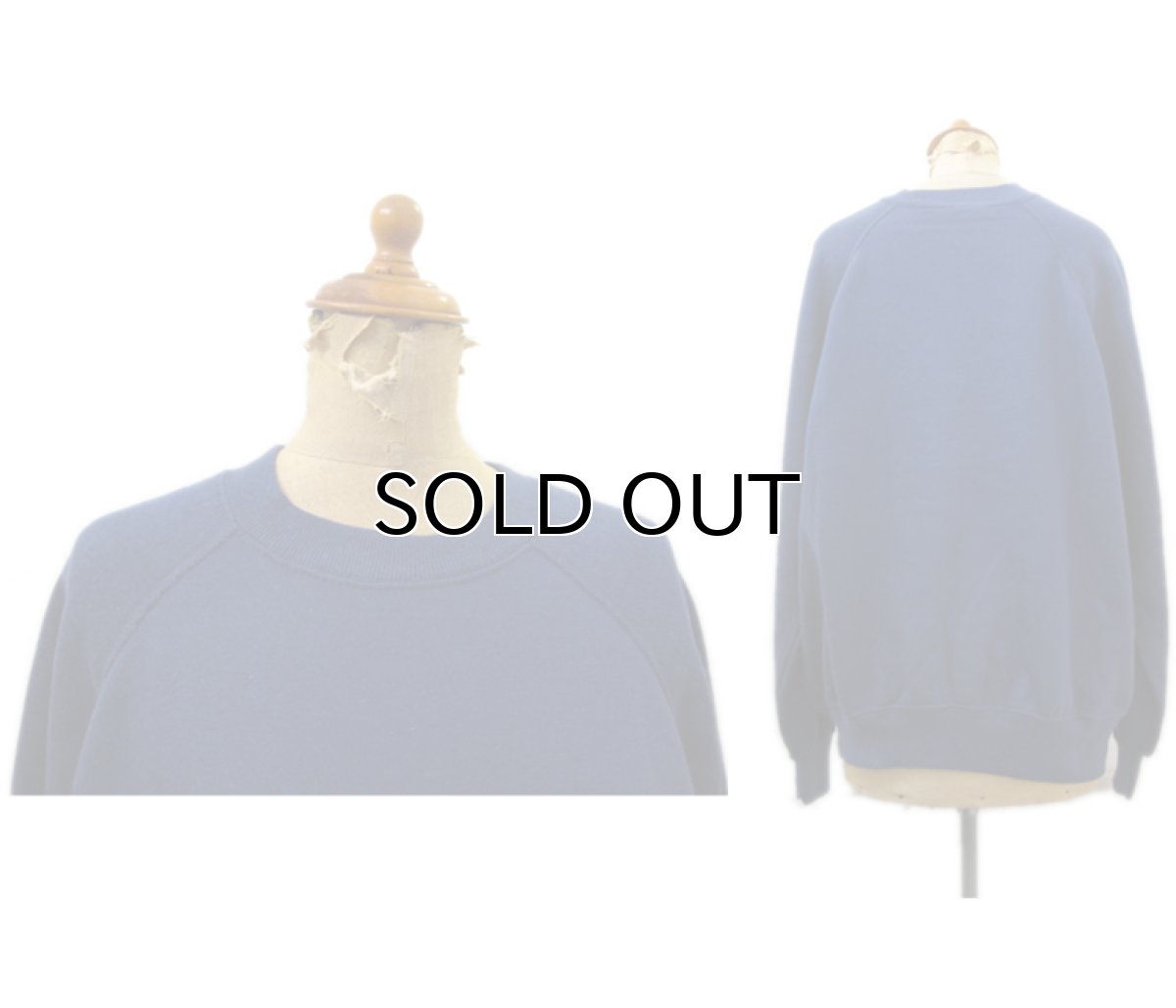 画像2: 1980's~ "Bassett Walker" Crew Neck Sweat Shirts -made in USA- NAVY size M (表記 XL) (2)