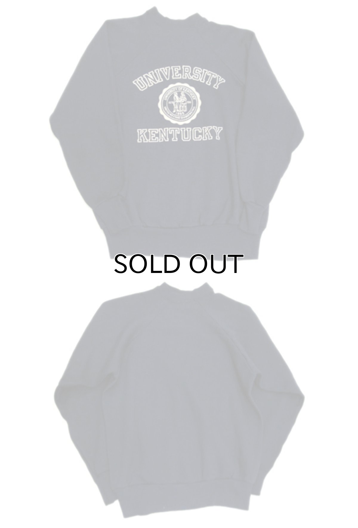 画像4: 1980's Velva Sheen "UNIVERSITY KENTUCKY"  Flocky Print Sweat Shirts -made in USA- NAVY size S (表記 M) (4)