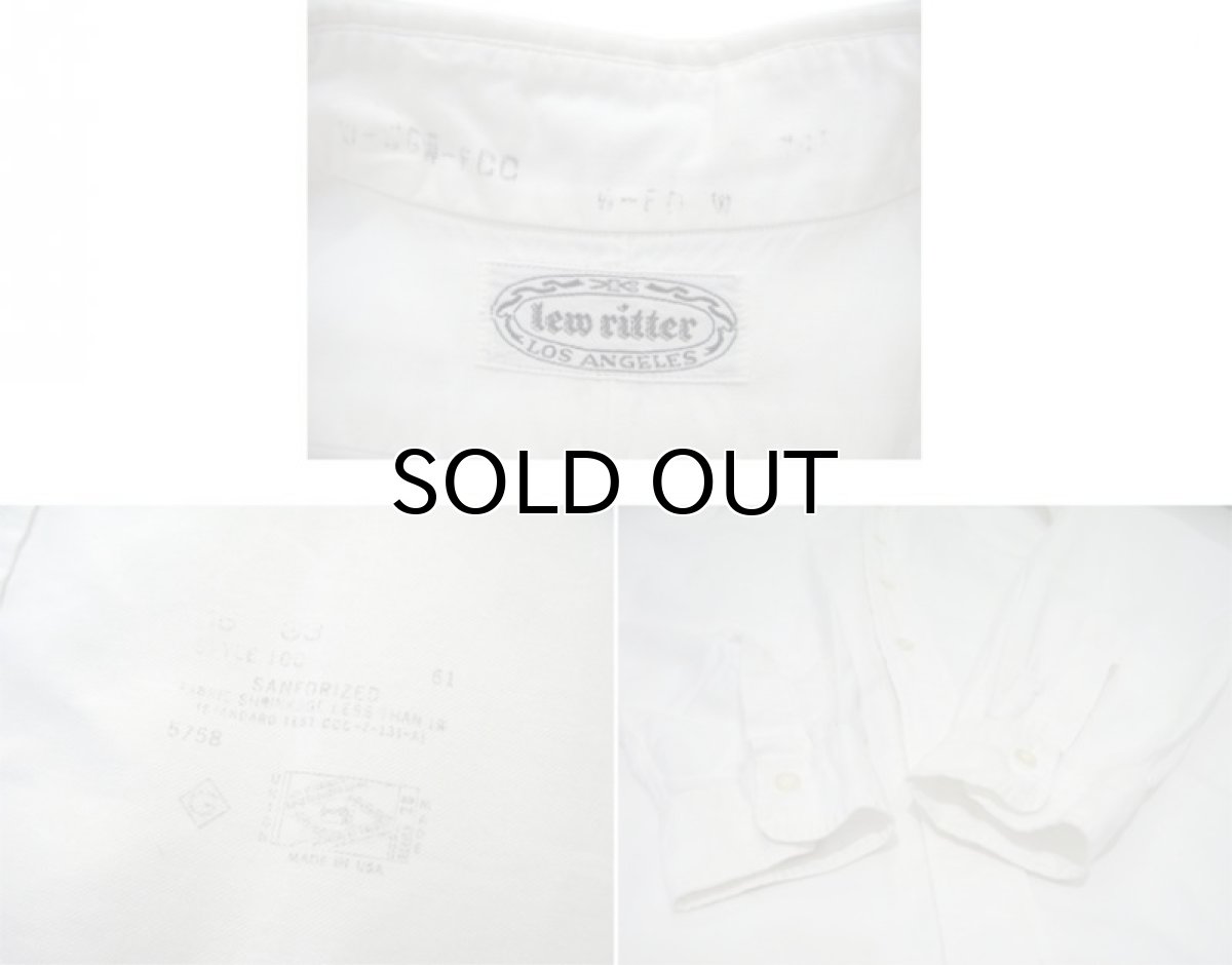 画像4: 1960's "Lew Ritter" Oxford B/D Shirts　White　size L (表記 15) (4)
