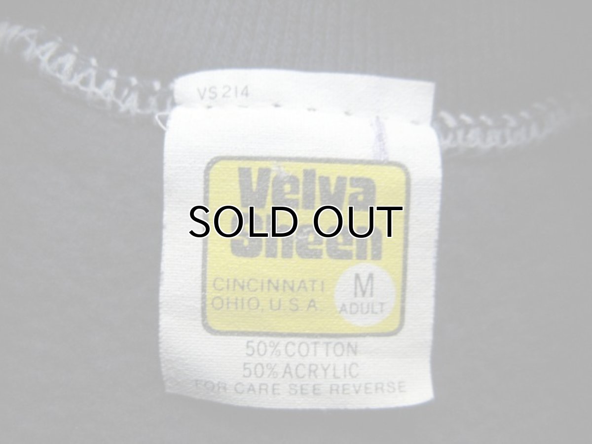 画像5: 1980's Velva Sheen "UNIVERSITY KENTUCKY"  Flocky Print Sweat Shirts -made in USA- NAVY size S (表記 M) (5)