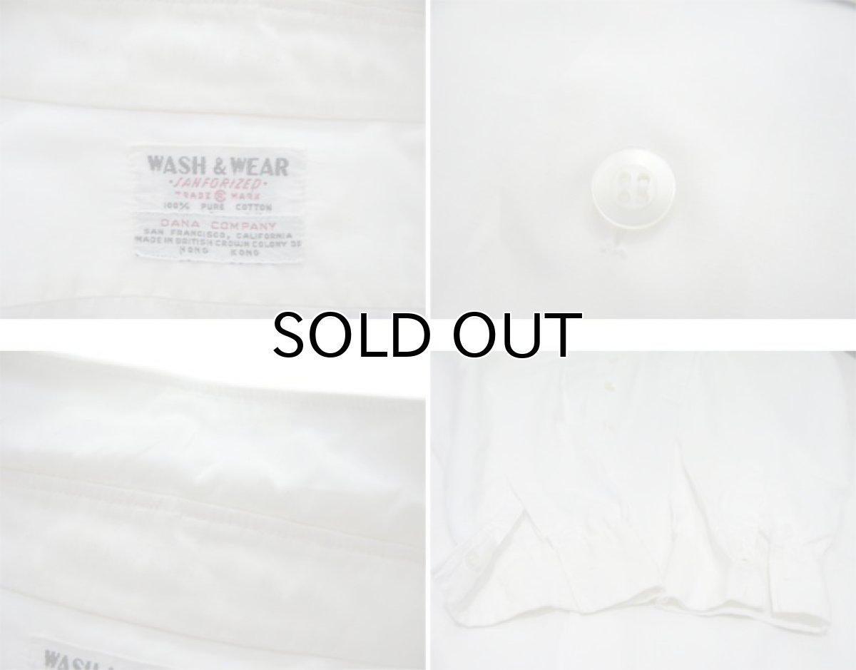 画像3: 1960's~ "Dana Company" L/S Cotton Shirts　White　size M - L (表記 15 1/2) (3)