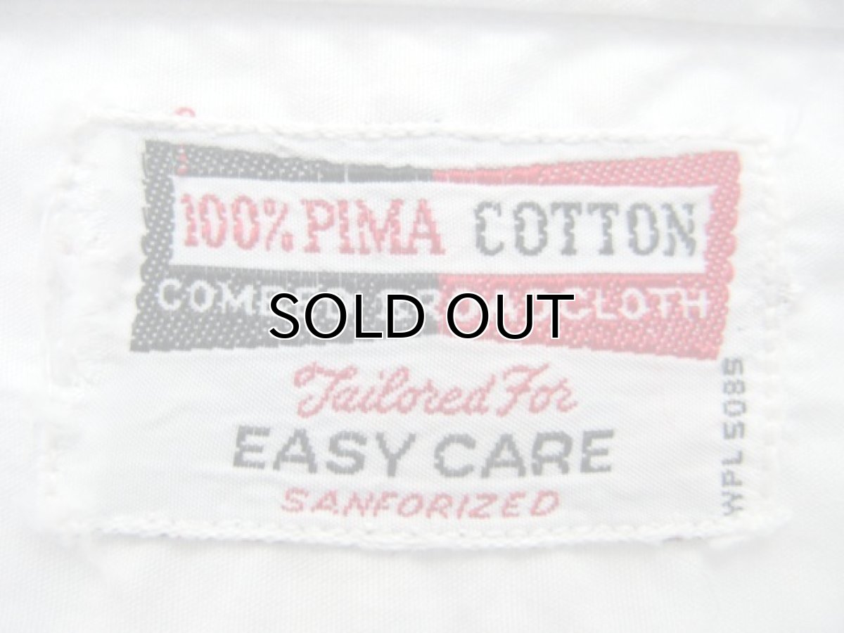 画像5: 1960's "Hampton Industries" L/S Broad Shirts White size S (表記 14) (5)