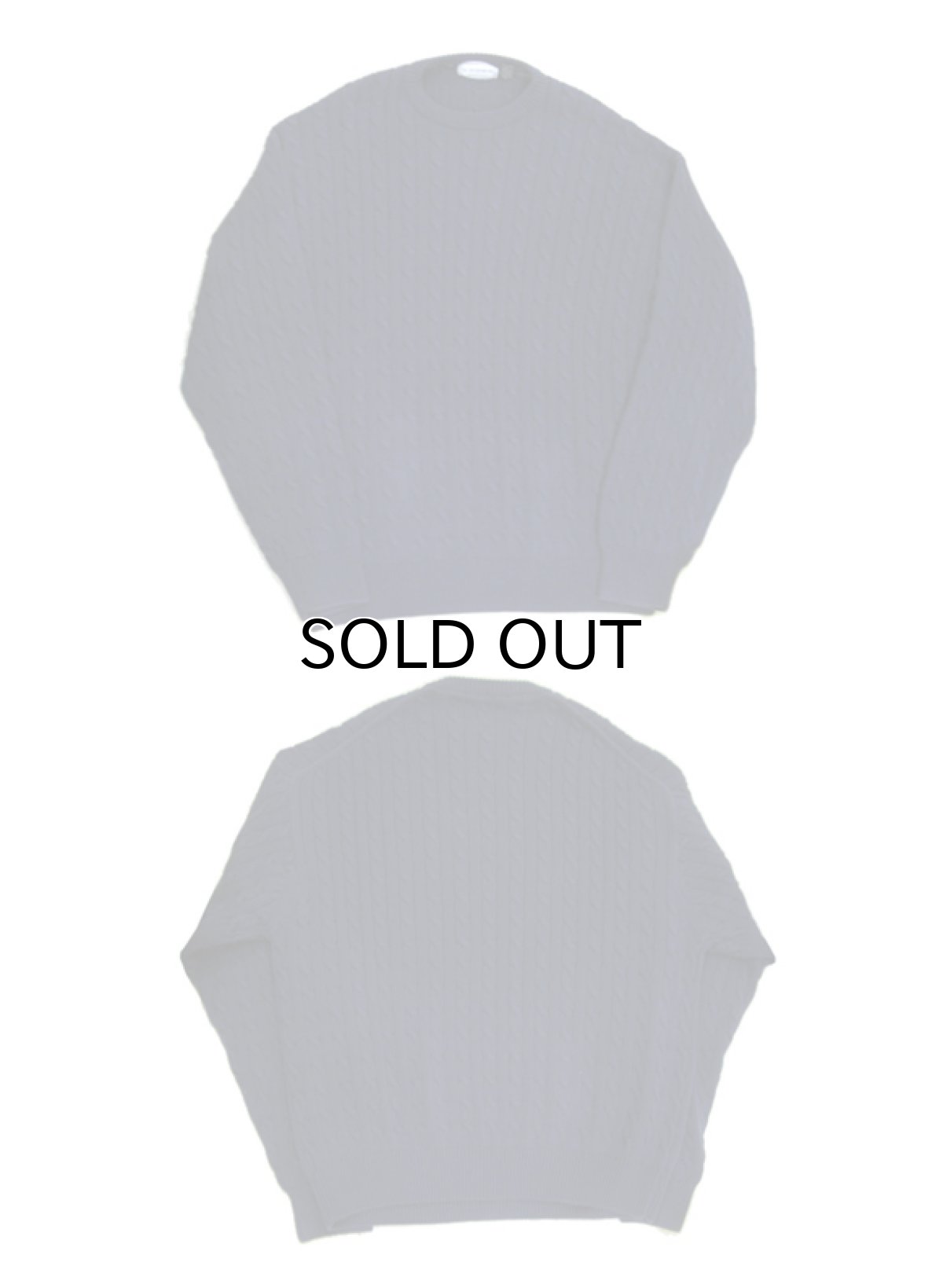 画像3: "R.DERWIN" Crew Neck Cable Cotton Knit Navy size M - L (表記 L) (3)