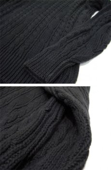 画像4: 1990's OLD "GAP" Crew Neck Cable Sweater　Black　size M (表記 M) (4)