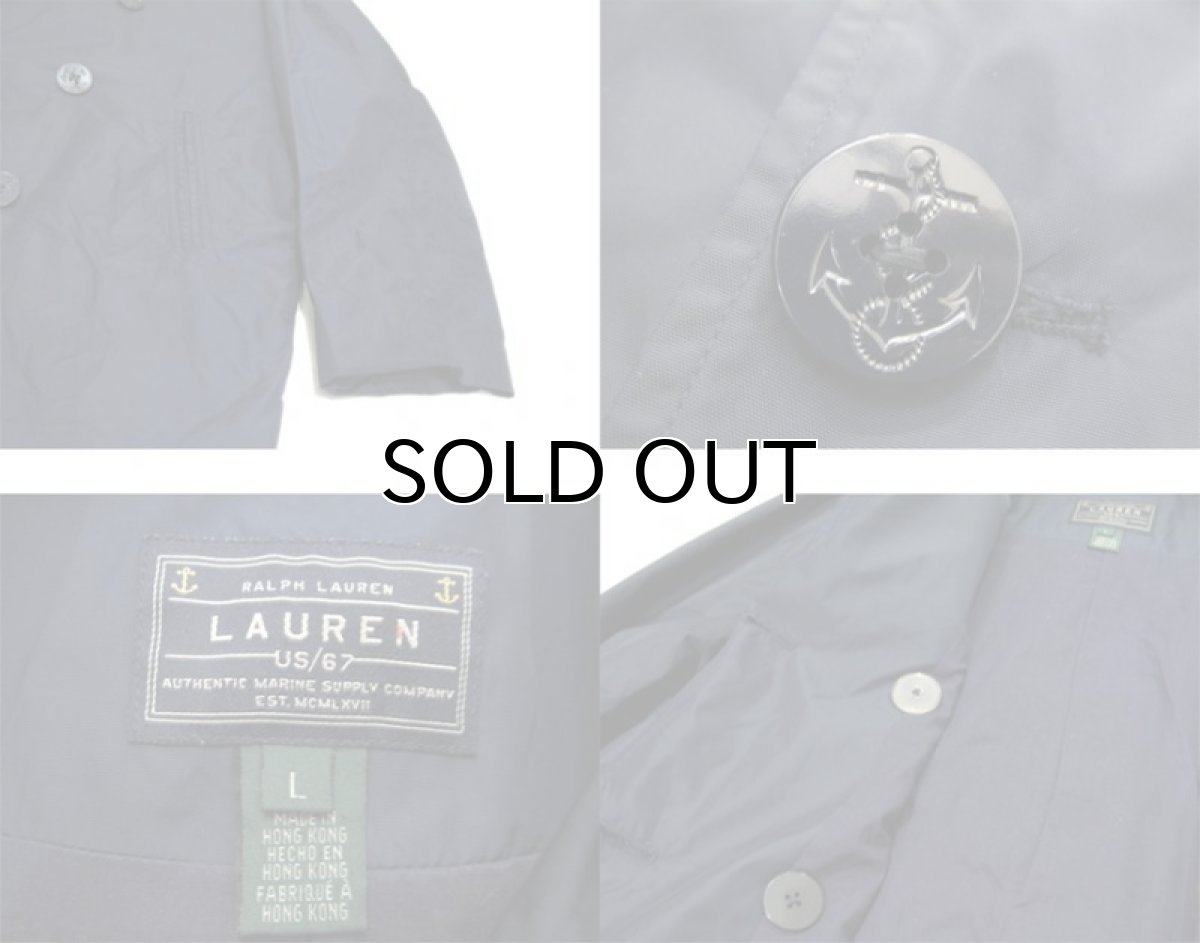 画像4: "Lauren -Ralph Lauren-" Nylon P-Coat NAVY size M - L (表記 L) (4)